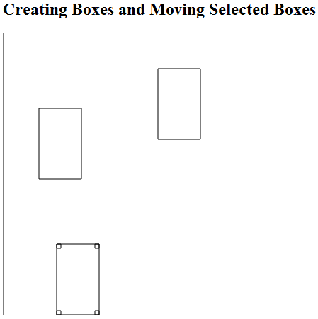 Alt Figure 02-03.02: Selected box with selection rectangles